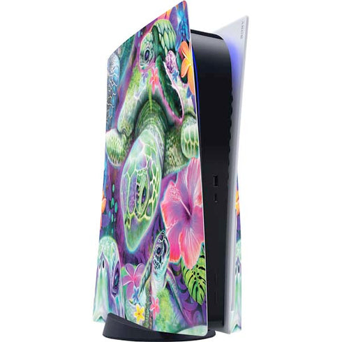 Rainbow Sea Turtles by Sheena Pike PS5 Console Skin